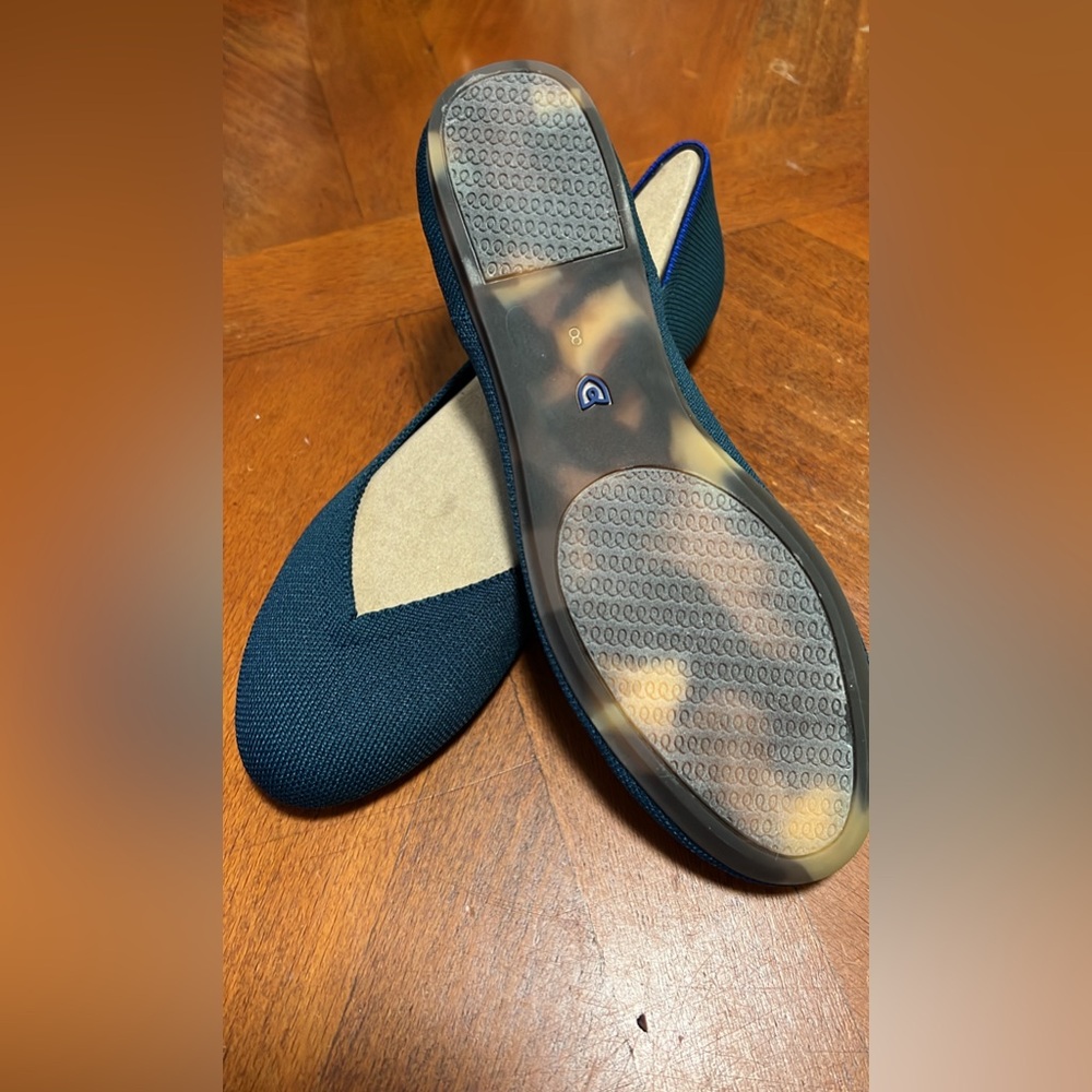 Rothy’s size 8 Flats in Deep Emerald. Brand new never worn.